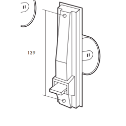 Gaviota-Simbac Recogedor PVC embutido pequeño para persiana