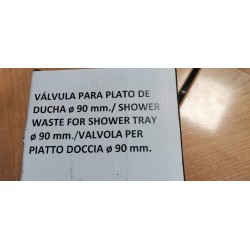 Valvula para plato de ducha de resina