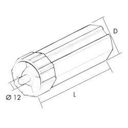 Gaviota-Simbac Cápsula PVC larga con espiga